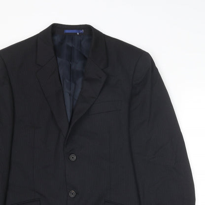 Next Mens Black Polyester Jacket Suit Jacket Size 40 Regular