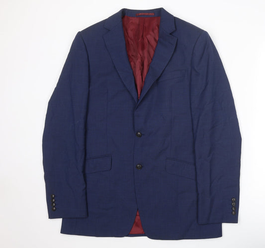 Marks and Spencer Mens Blue Wool Jacket Suit Jacket Size 40 Regular
