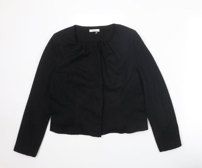 Additional front view of Kaliko women’s black jacket, size UK 14, button