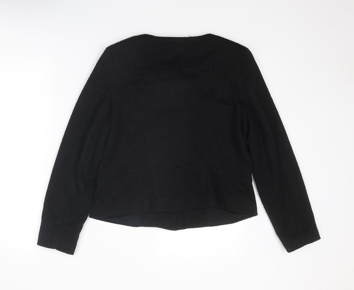 Kaliko Womens Black Jacket Size 14 Button