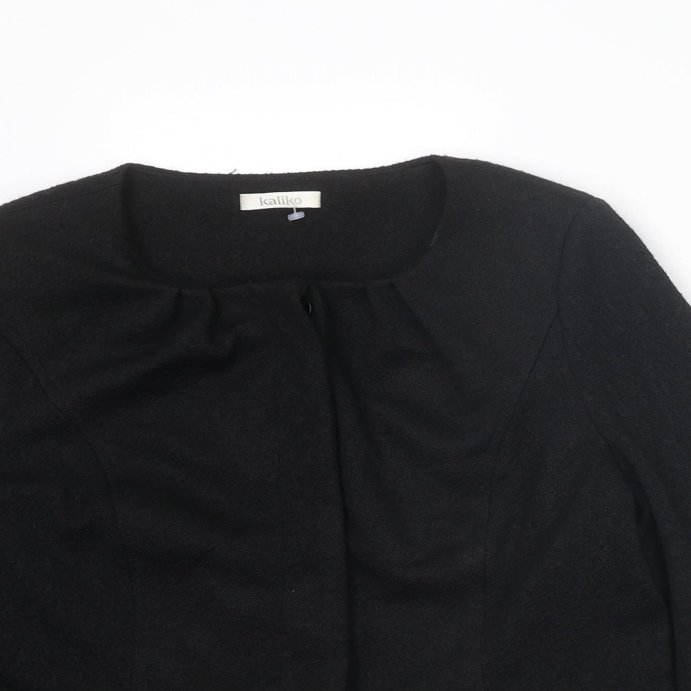 Kaliko Womens Black Jacket Size 14 Button