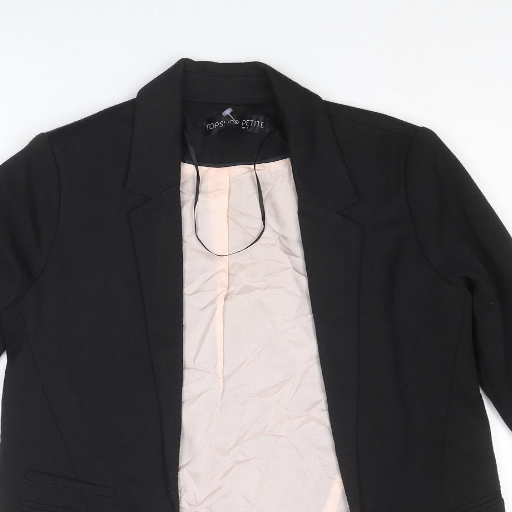 Topshop Womens Black Jacket Blazer Size 6