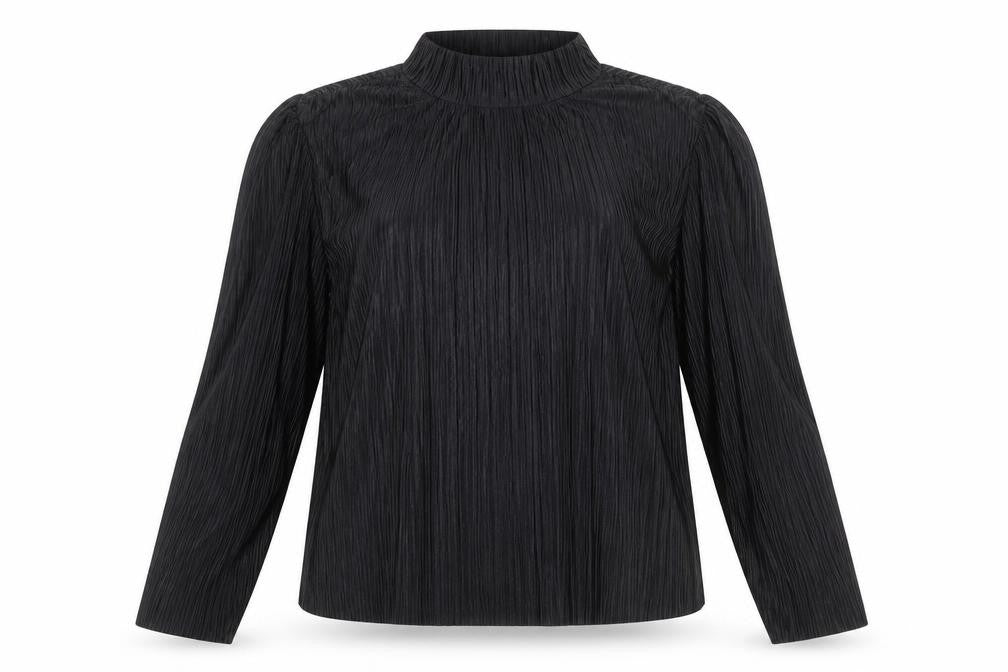 H&M Womens Black Polyester Basic Blouse Size M Cowl Neck