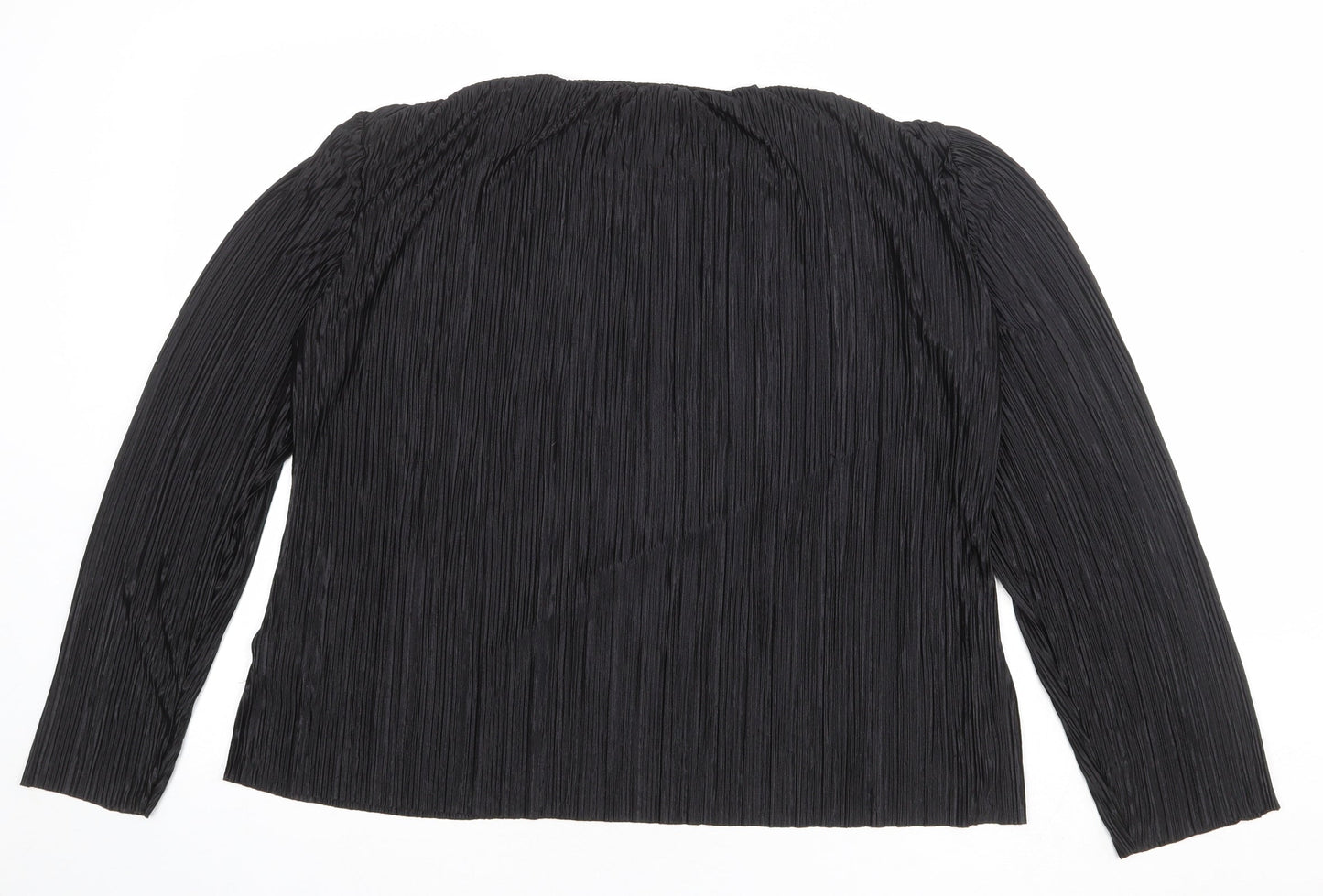 H&M Womens Black Polyester Basic Blouse Size M Cowl Neck