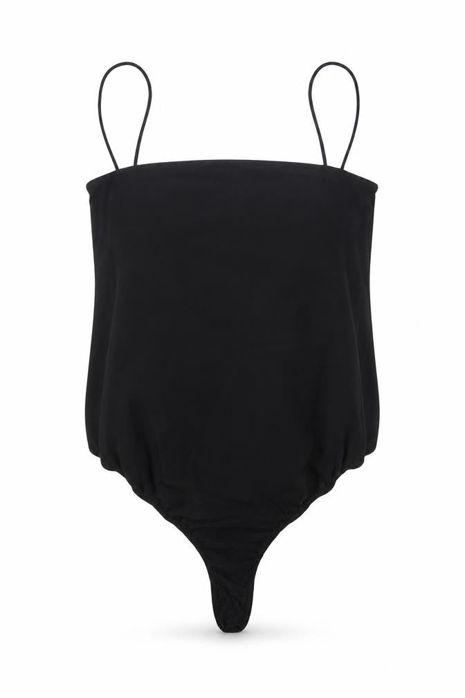 Missguided Womens Black Polyester Bodysuit One-Piece Size 8 Snap