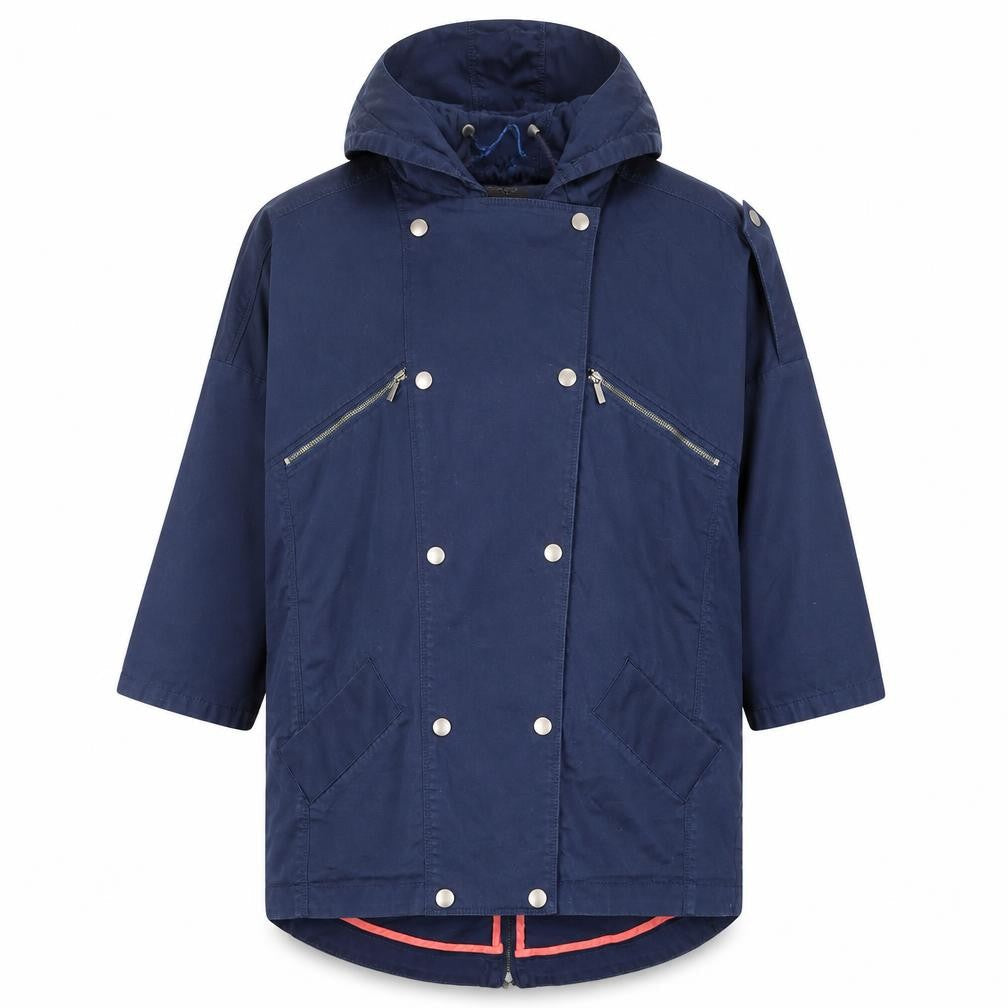 Limited Collection Womens Blue Overcoat Coat Size 8 Zip
