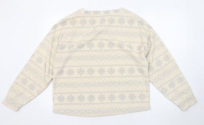 Gap Womens Beige Fair Isle Polyester Pullover Sweatshirt Size M Pullover