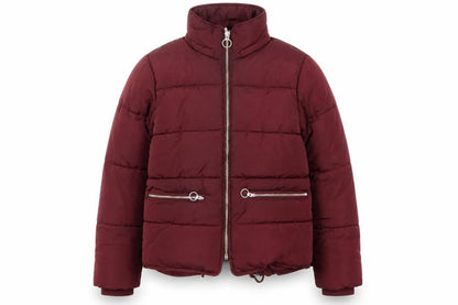 Topshop Womens Red Puffer Jacket Jacket Size 10 Zip