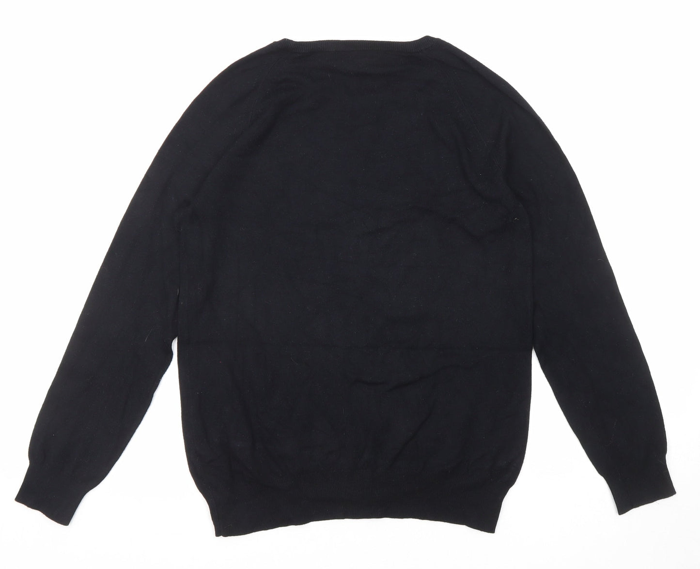 Dunnes Stores Womens Black Round Neck Viscose Pullover Jumper Size M