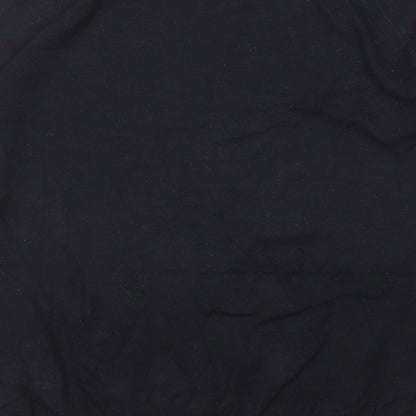 Brand and care label for Dunnes women’s black round neck viscose jumper, size M