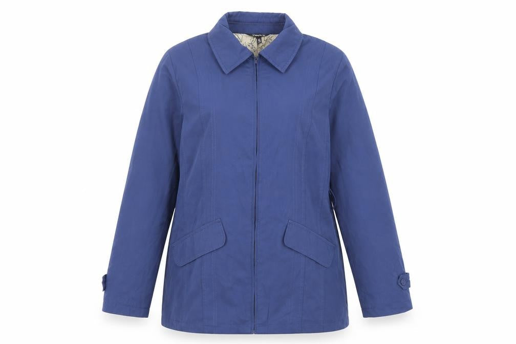 Janique Womens Blue Jacket Size 12 Button