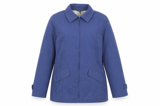 Janique Womens Blue Jacket Size 12 Button