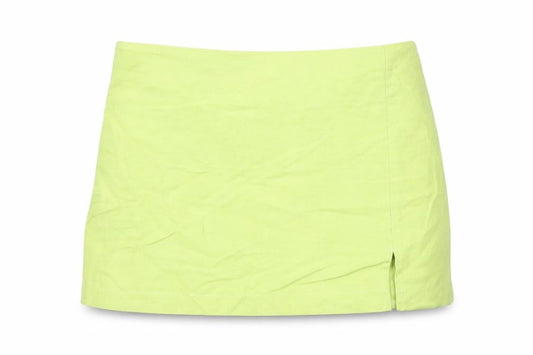 Light Before Dark Womens Green Cotton Mini Skirt Size M Zip