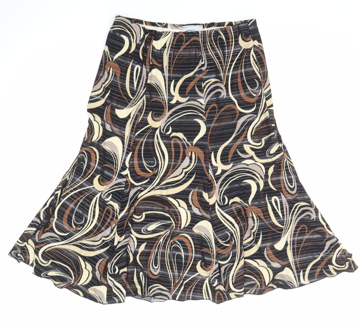 Simtex Womens Multicoloured Geometric Polyester Swing Skirt Size M