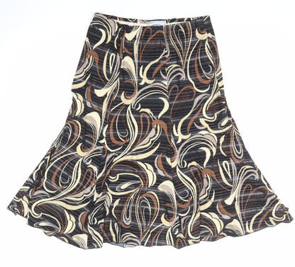 Simtex Womens Multicoloured Geometric Polyester Swing Skirt Size M