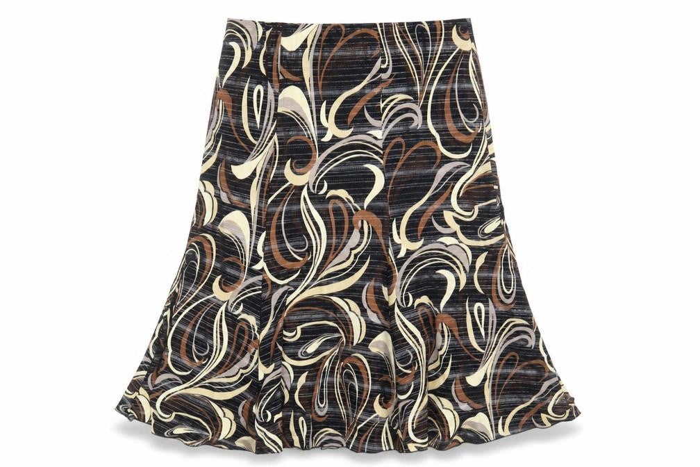 Simtex Womens Multicoloured Geometric Polyester Swing Skirt Size M