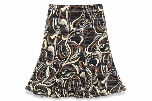 Simtex Womens Multicoloured Geometric Polyester Swing Skirt Size M