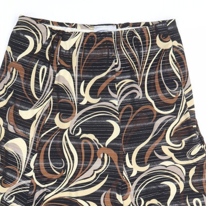 Simtex Womens Multicoloured Geometric Polyester Swing Skirt Size M