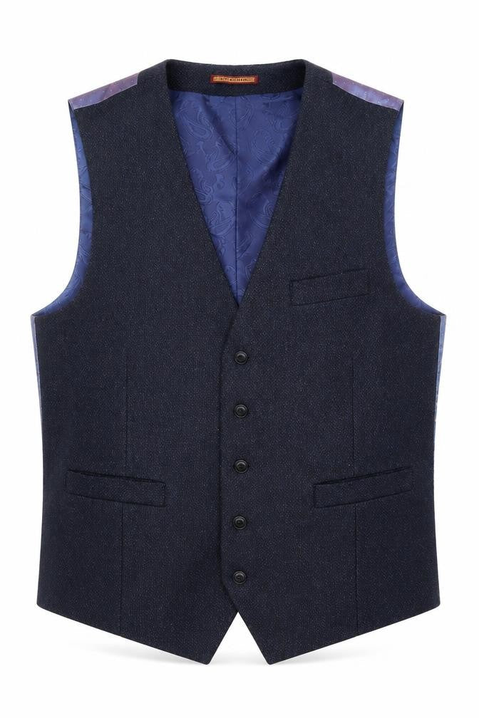 Heritage Collection Mens Blue Wool Jacket Suit Waistcoat Size 40 Regular