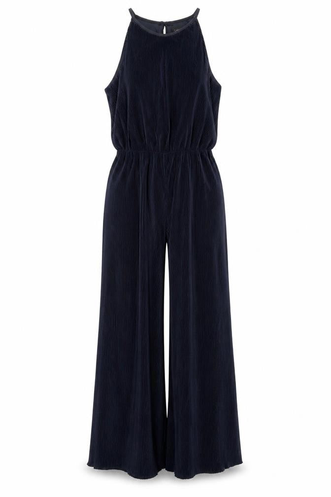 Topshop Womens Blue Polyester Jumpsuit One-Piece Size 6 Zip