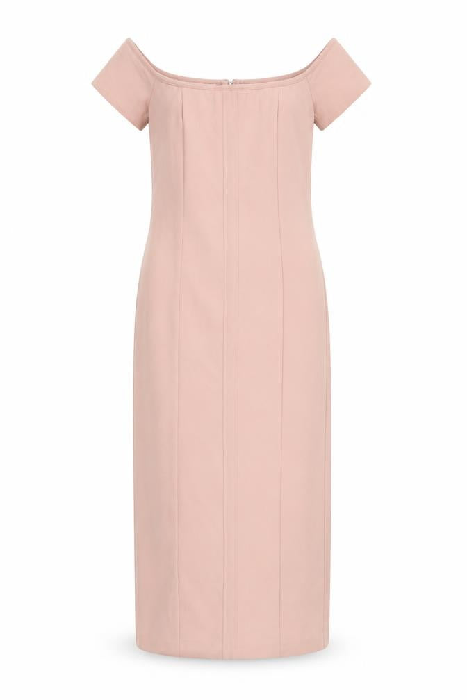 Zara Womens Pink Polyester Shift Size S Off the Shoulder Zip