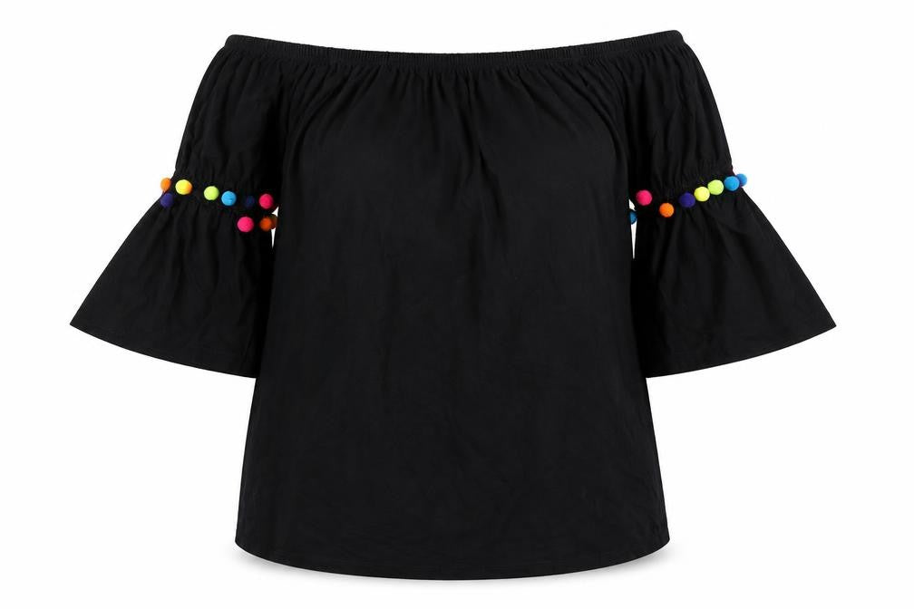 ASOS Womens Black Cotton A-Line Size 10 Boat Neck Pullover