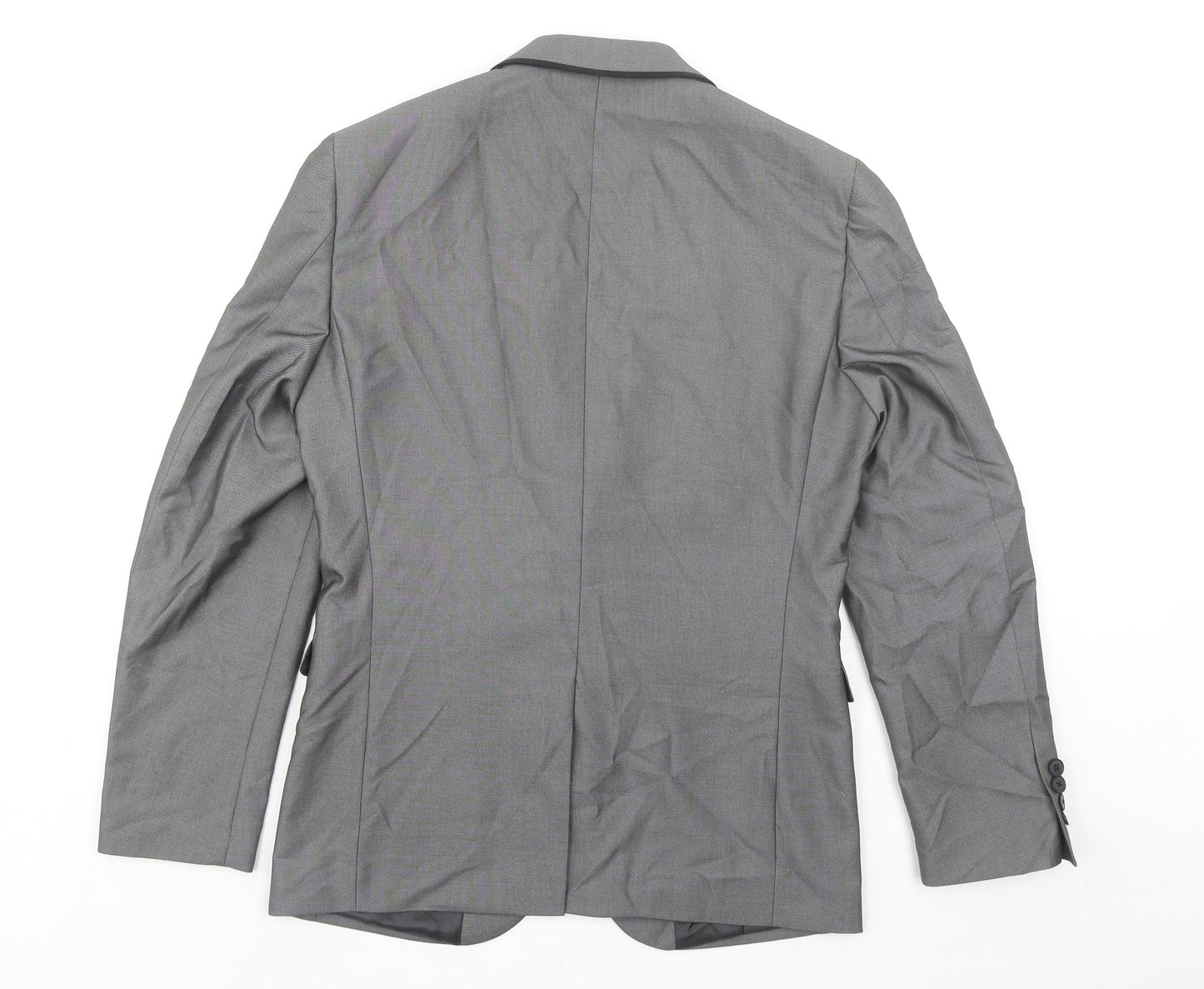 NEXT Mens Grey Polyester Jacket Suit Jacket Size 38 Regular