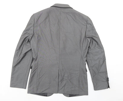 Next Mens Grey Polyester Jacket Suit Jacket Size 38 Regular