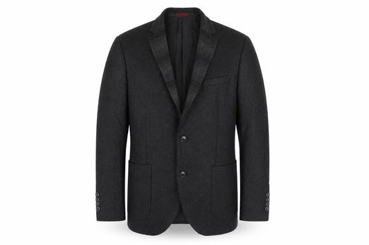 MOSS LONDON Mens Black Polyester Jacket Blazer Size 38 Regular