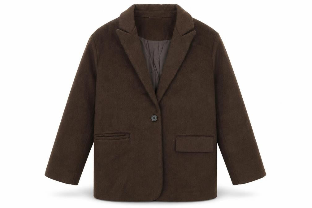 ASOS Womens Brown Jacket Blazer Size 14 Button
