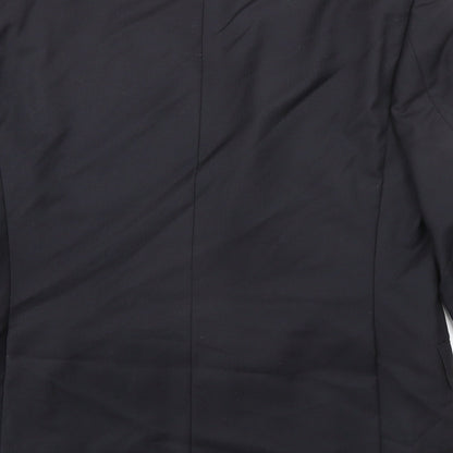 Brand and care label for Autograph men’s black wool jacket suit jacket, size 38, regular