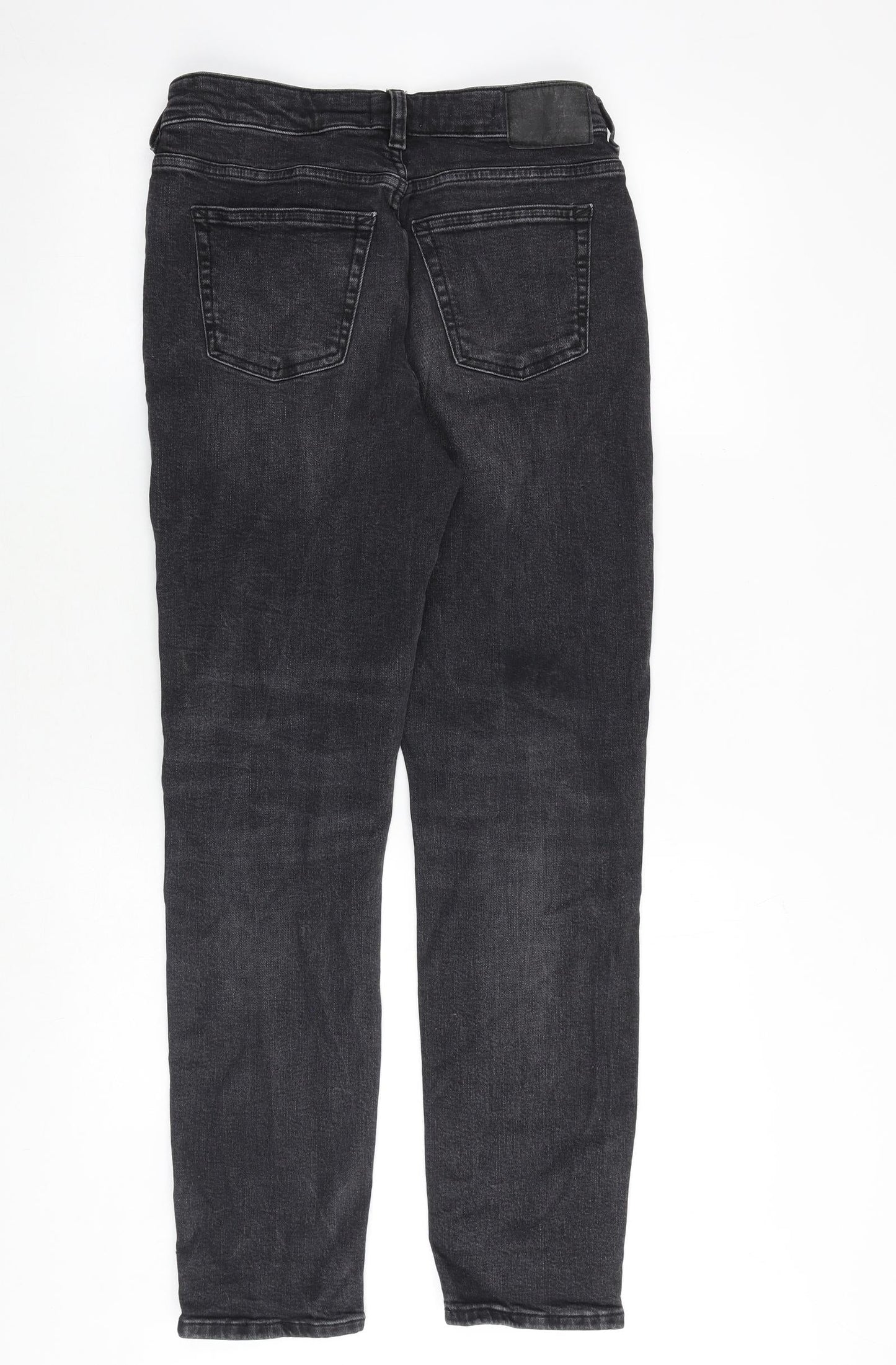 River Island Mens Grey Cotton Skinny Jeans Size 30 in L32 in Regular Button