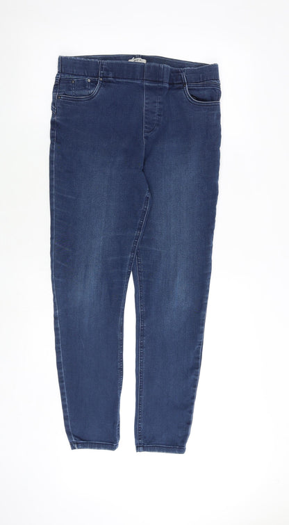 Additional front view of Soon women’s blue cotton jegging jeans, size UK 12, regular
