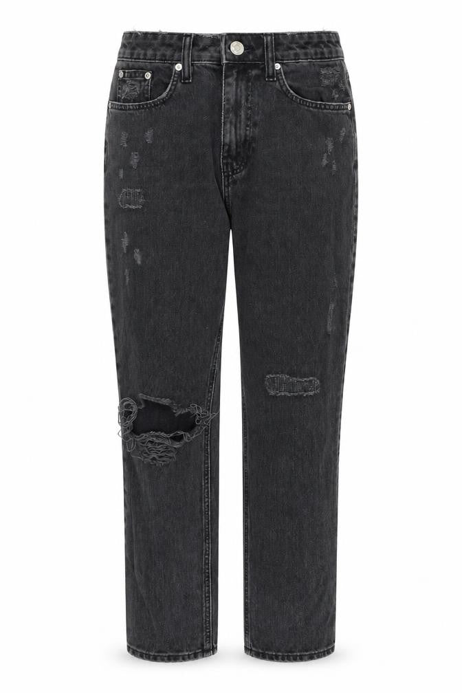 River Island Womens Grey Cotton Straight Jeans Size 10 Regular Zip