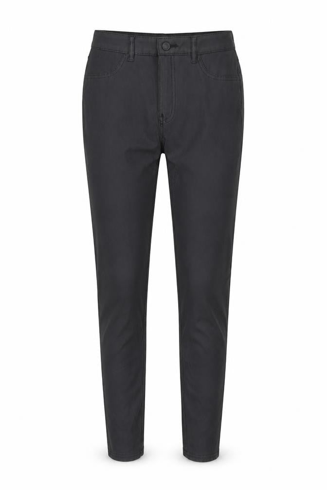 Denim & Co. Womens Black Polyester Trousers Size 10 Regular Zip - Coated