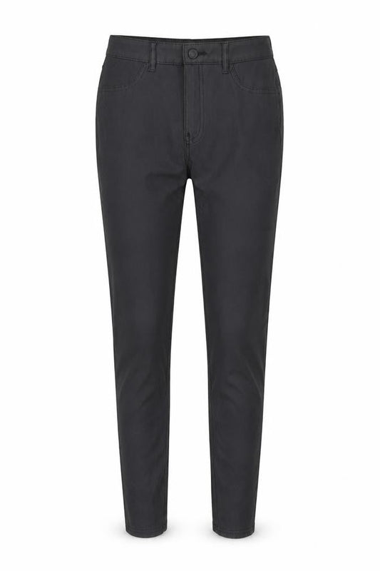 Denim & Co. Womens Black Polyester Trousers Size 10 Regular Zip - Coated