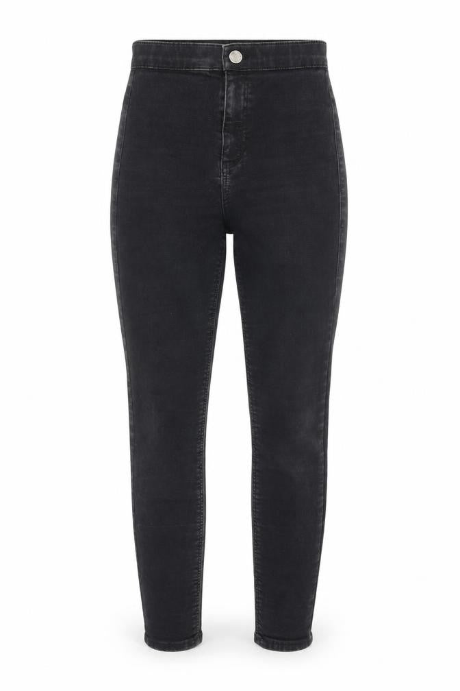 Topshop Womens Black Cotton Skinny Jeans Size 25 in Regular Zip