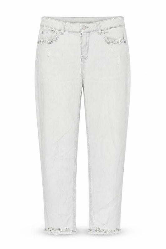 monari Womens Grey Cotton Mom Jeans Size 30 in Regular Zip