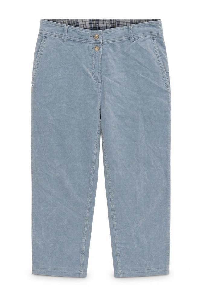 EDC Womens Blue Cotton Trousers Size 32 in Regular Zip