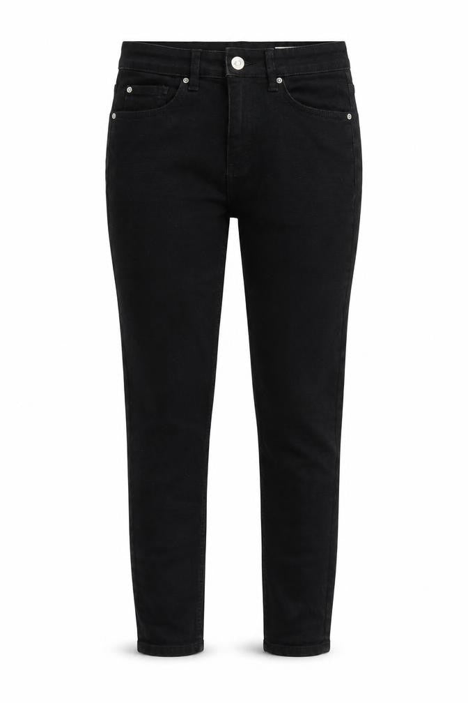 Marks & Spencer Womens Black Cotton Skinny Jeans Size 10 Slim Zip