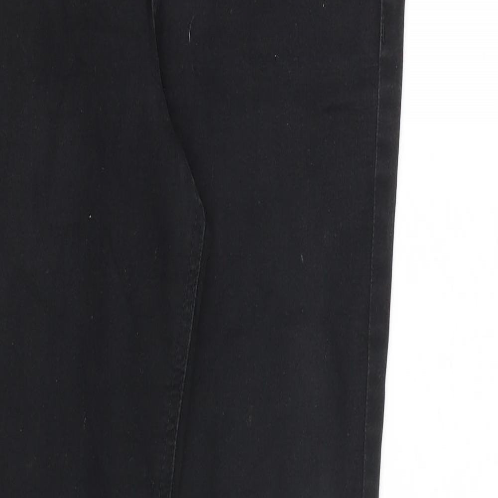 Marks and Spencer Womens Black Cotton Skinny Jeans Size 10 L29 in Slim Zip