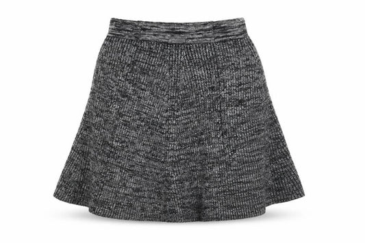 Adrienne Vittadini Womens Black Polyester Swing Skirt Size S
