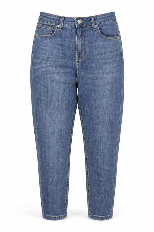Don't think twice Womens Blue Cotton Tapered Jeans Size 10 Regular Zip