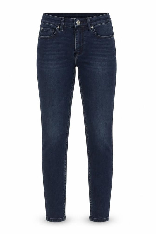 Marks & Spencer Womens Blue Cotton Skinny Jeans Size 6 Regular Zip