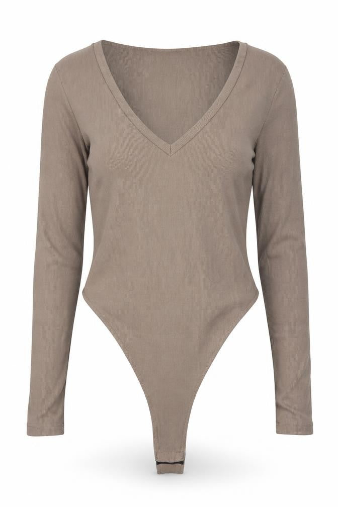 Luxe to kill Womens Brown Viscose Bodysuit One-Piece Size L Snap