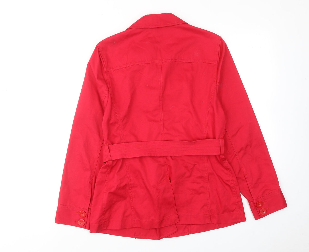 Essential Style Womens Red Jacket Size 12 Button