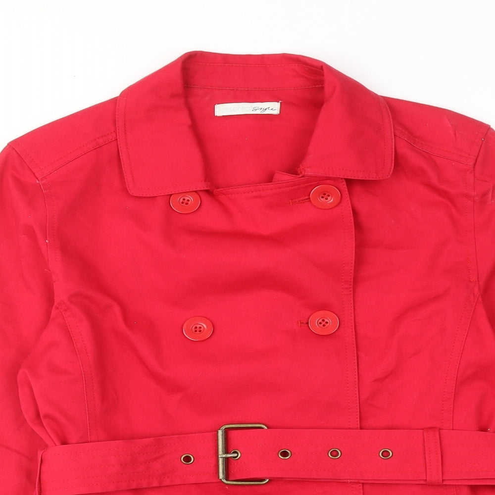 Essential Style Womens Red Jacket Size 12 Button