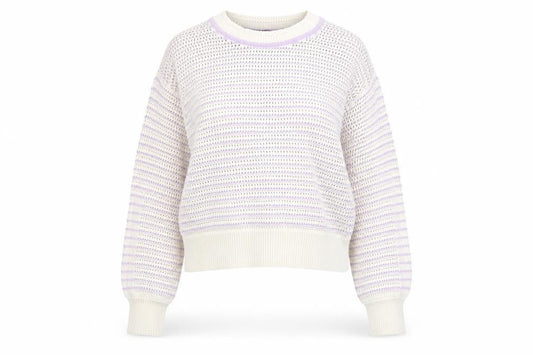 Marks & Spencer Womens Purple Round Neck Cotton Pullover Jumper Size S
