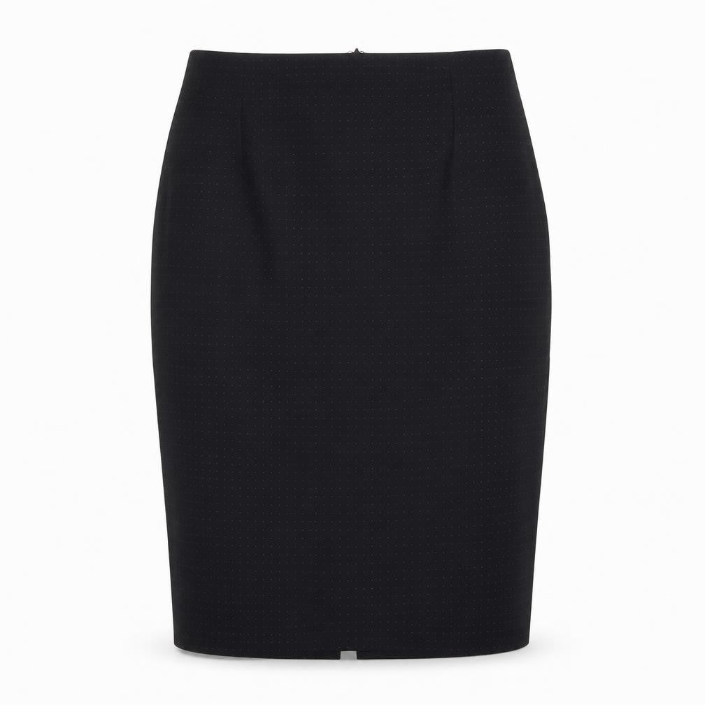 Warehouse Womens Black Polka Dot Polyester A-Line Skirt Size 6 Zip