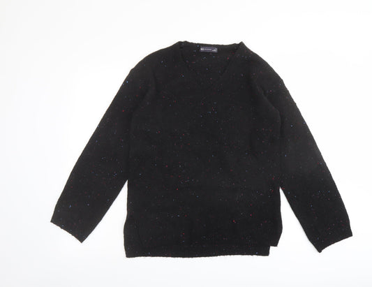 Marks and Spencer Womens Black Round Neck Acrylic Pullover Jumper Size XS